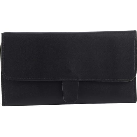 Trousse de rangement pour ciseaux coiffure en PU noir, étui à outils salon (1/5)