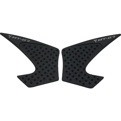 Fits Yamaha MT-07, MT07 and FZ-07 fuel tanks anti-slip knee stickers, anti-slip fuel tank stickers and side stickers.