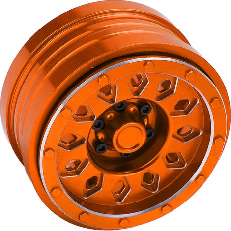 Moyeu de roue RC 2,9 pouces en aluminium pour Jeep JLU Wrangler 1/6 RC Crawler, orange (1/5)