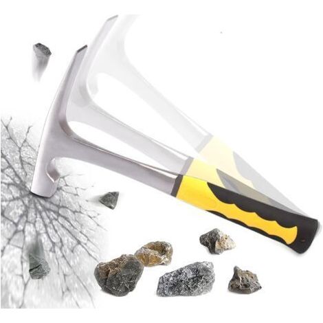 BUNTHAUS Geological Hammer,Marteau,Géologie Outils,Multi-Function Hammer For Geological Exploration Tool Tête plate Mining Hammer avec poignée de réduction des Chocs (1/4)