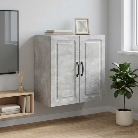 vidaXL Armoire Murale Gris béton 59 x 31 x 60 cm Bois d'ingénierie (1/5)