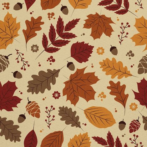 Tela decorativa para exteriores Oxford - motivo de hojas de otoño I DX629 (1/5)