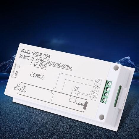 Testeur multifonction d'énergie, de tension et de courant avec affichage numérique LED (PZEM-004 (adaptateur USB pour transformateur à noyau divisé)) (1/5)