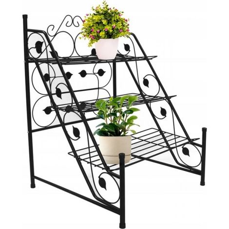 Soporte para plantas con 3 estantes de 60x60x83 cm. (1/3)