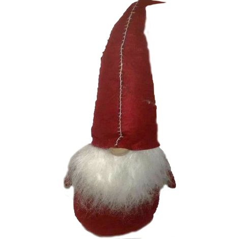 Gnomo babbo natale rosso per decorazioni natalizie addobbi idea regalo oggettistica vetrine negozio in tessuto h 50 (1/5)