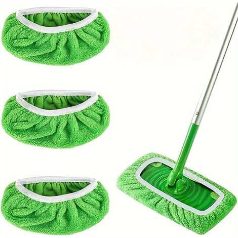 Set of 6 replacement microfiber mop pads, suitable for sweepers, easy to maintain and essential for cleaning (1/4)