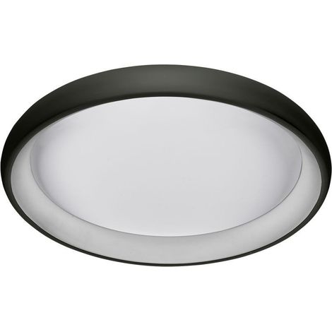 Italux Alessia - Plafoniera moderna a LED a filo nero, bianco caldo 3000K 2750lm (1/2)
