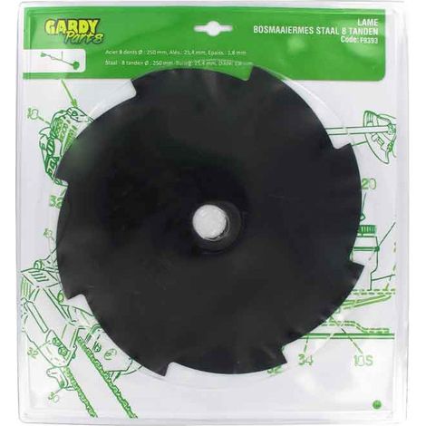 Cuchilla de acero de 8 dientes ø 255 mm - Diámetro interior: 25,4 mm