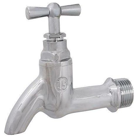 JS AUSLAUFVENTIL MIT STRAHLREGLER OHNE SV, KNEBEL-OT, 1/2", POL. CHROM