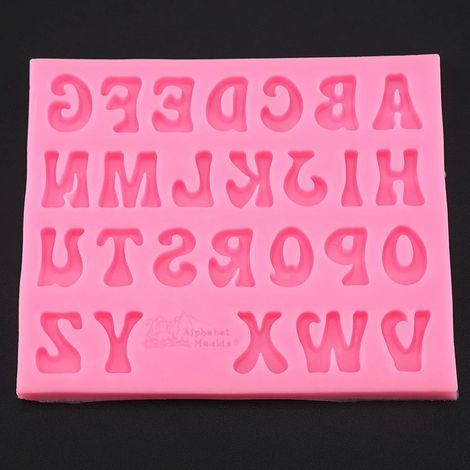 Food-grade silicone Happy Birthday mold, baking mold for fondant, chocolate, candy, ice cubes, 4.7 x 3.9 x 0.3 inches, heat range from -40°F to 446°F for parties (pink) (1/5)