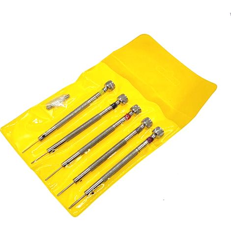 Juego de 5 mini destornilladores con 5 puntas, herramientas para desmontar y reparar teléfonos móviles, ordenadores portátiles y relojes. (1/4)