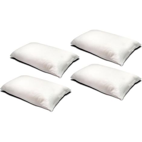 Oreiller - JUANIO - Lot de 4 - Viscoélastique - 105 x 40 cm - Anti-acarien (1/4)