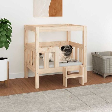 Panier pour chien, 65,5 x 50,5 x 70 cm, en pin massif.