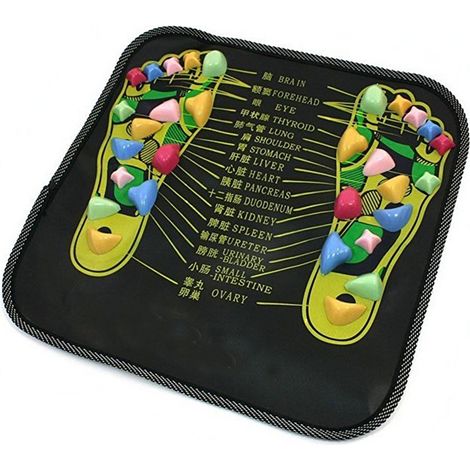 Tapis de massage des pieds chinois 2 en 1, pierre de réflexologie, soulagement de la douleur, soin de santé chinois (1/5)