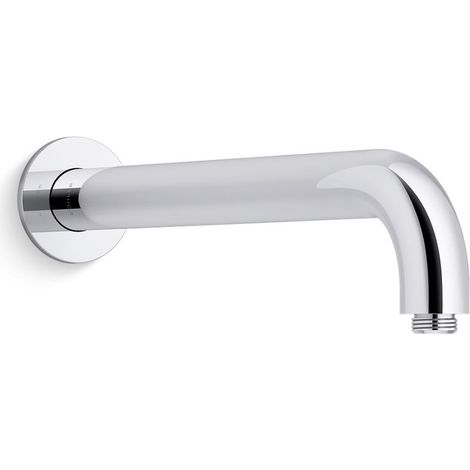 Kohler Wall Mount Bent 1/2"" Rainhead Shower Arm Round Outlet 15†Polished Chrome