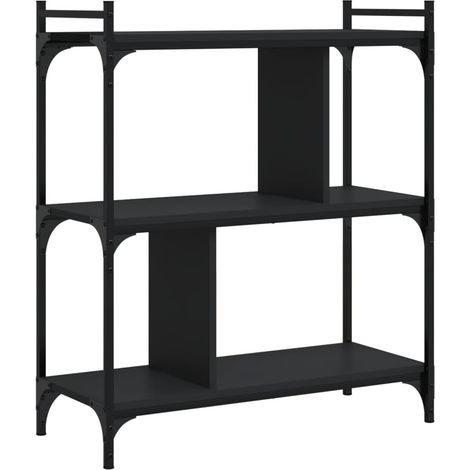 Maison Exclusive - Bücherregal 3 Böden Schwarz 76x32x88 cm Holzwe