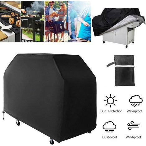 Grillabdeckplane - Wasserdicht und staubabweisend - Schwarz - 145x61x117 cm