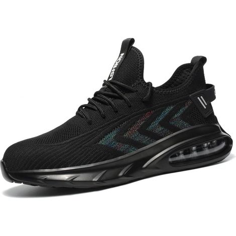 Zapatos de hombre con puntera de acero, zapatillas deportivas de material compuesto indestructible, estilo industrial para hombre – talla estándar 44 (UE) (1/5)