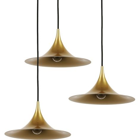 Barcelona Led – Suspension scandinave 'Harry' – Abat-jour conique en aluminium – E14 – 60W – IP20 pour intérieur – Longueur câble 3800mm (1/5)