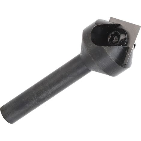 Fraise à rainurer en V avec plaquette carbure, queue de 6,35 mm (1/4"), chanfreinage à 90°, fraisage à 45°, pour le travail du bois. (1/5)