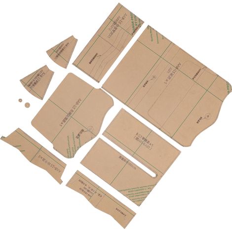 10 gabarits acryliques pour portefeuille long, outils de moulage et de création de patrons en cuir faits main. (1/5)