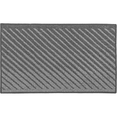 Stellar Machine Washable Latex Backed Doormat, 50x80cm, Grey (1/4)