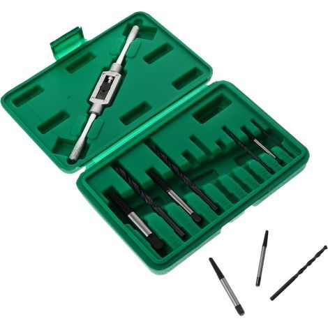11 pezzi/scatola Estrattore per filo rotto Estrattore per perno Estrattore per bullone rotto Set di estrattori per bulloni Portainserti danneggiato Estrattore per filo spanato Kit di estrazione (1/5)