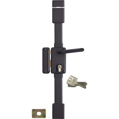Manija de puerta de pilar de epoxi marrón para la izquierda