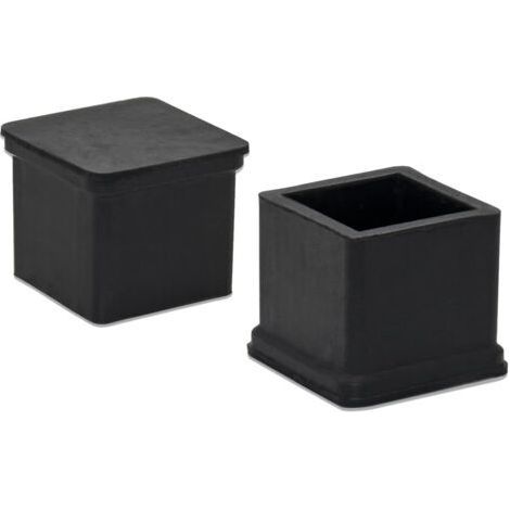 20 Pieces 20 x 20mm Square Chair Leg Caps, Non-Slip Protective Caps, Floor Protectors, Durable Chair Socks, Black Glider Furniture Legs (1/5)