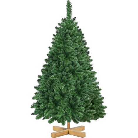 Homevive Árbol de Navidad Artificial de 122 cm, Resistente al Fuego, PVC, con 251 Puntas, Incluye Soporte de Metal con Vetas de Madera de Abeto, Color Verde