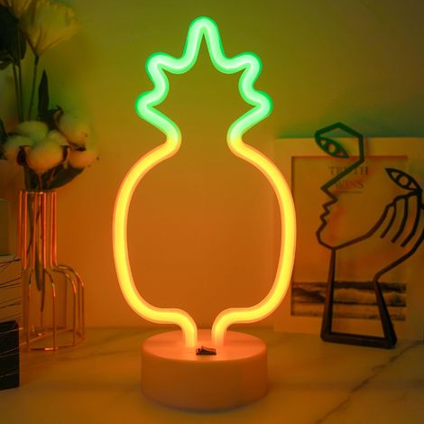Lampe néon en forme de banane, veilleuse LED en forme de banane, USB/pile, néons avec base pour chambre, veilleuses pour chambres, fêtes, mariages, anniversaires (1/5)