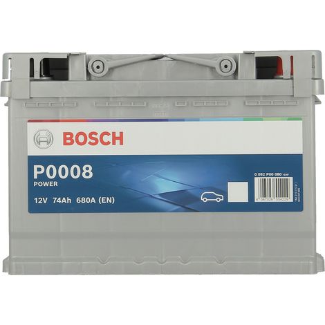 Bosch – Batterie auto 74Ah – 12V – 680A – Démarrage fiable pour véhicules équipés d'accessoires électroniques – Longue durée de vie