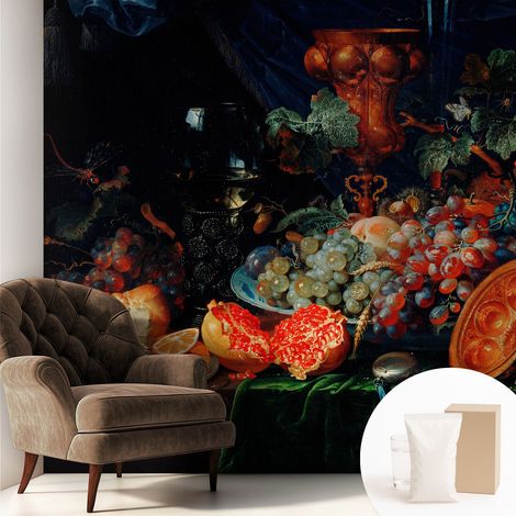 Carta Da Parati - Murale Alla Moda Decorazione - Camera Da Letto - Con Colla Gratuita Abbondanza di frutta 250x250 cm (1/5)