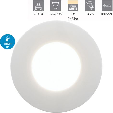 Lampada Ad Incasso Esterno Moderno Margo Alluminio Bianco Vetro Led (1/5)