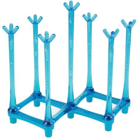 Porte-gobelets, égouttoir rétractable 7 gobelets, égouttoir à bouteilles, sèche-sacs plastiques et gobelets (1/3)
