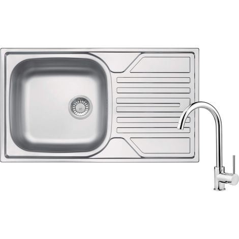 Fregadero DEANTE Legato ZELA0113 con mezclador de fregadero, 1 cubeta, granito 76x43.5 cm (1/4)