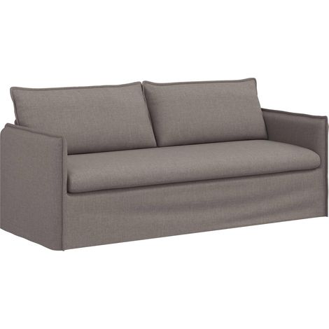 Canapé Taupe 196 x 82 x 85 cm tissu (1/5)