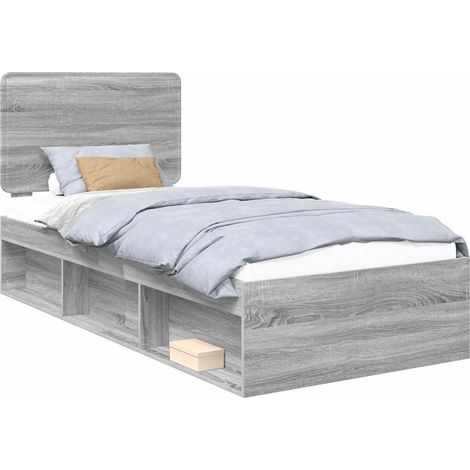 Maison Exclusive - Estructura de cama con cabecera Gris Sonoma 10