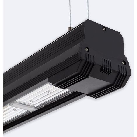 Cloche linéaire LED industrielle 200W IP65 160lm/W Smart Zhaga Plug and Play 4000K 120ºx90º PIR Blanc neutre (1/3)