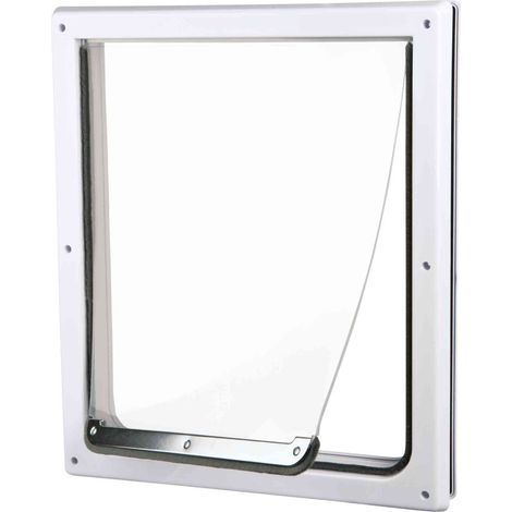 Chatière pour chien M-XL 39 × 45 cm – Trappe flexible silencieuse – Installation 19-32 mm – Protection contre intrus et intempéries – Trixie