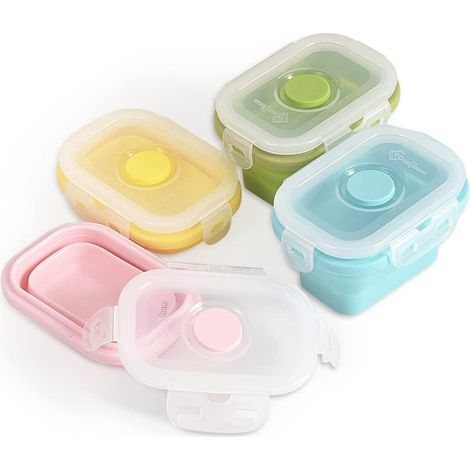 Bakjes De Silicona Plegables - Set De 4 Unidades - Para Almuerzo Y Picnic (1/5)