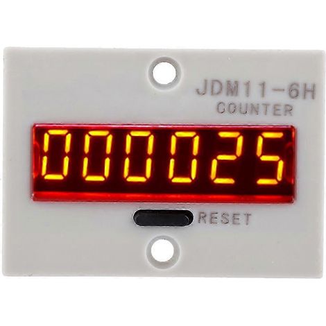 Elektronischer Zähler JDM11-6H mit 6-stelliger LED-Anzeige, potentialfreiem Relais, 24-V-AC/DC-Netzteil und präzisem digitalem Totalisator (1/5)
