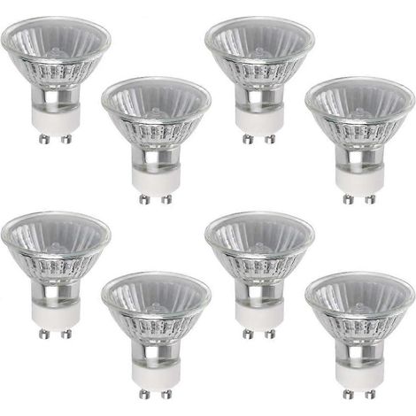 Ampoule halogène GU10 50 W, lot de 8 spots halogènes GU10, 220 V, blanc chaud 2800 K, dimmable (1/5)