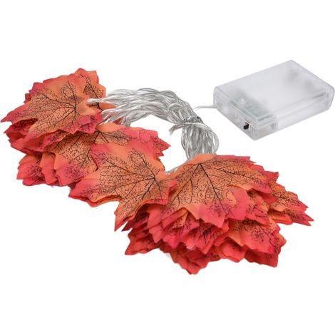 Guirlande lumineuse LED en forme de feuilles d'érable, décorations d'automne et de Thanksgiving, 3 m (9,8 pi), lumière chaude (1/5)