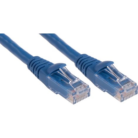 Câble cat 6 Avec connecteur / , U/UTP, gaine PVC Bleu, 1m ( Prix pour 1 )
