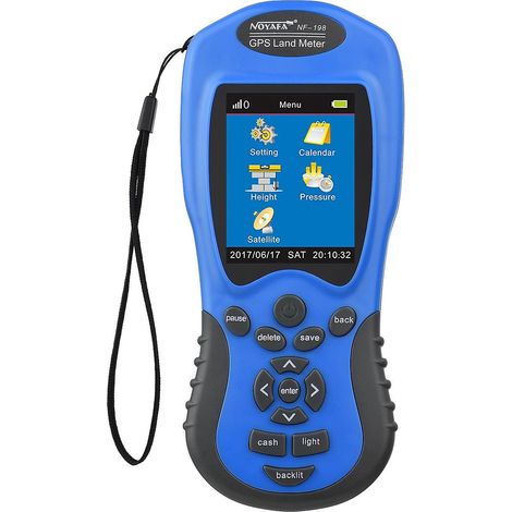 NOYAFA NF-198 Tragbares GPS-Digital-Landvermessungsgerät mit LCD-Display für landwirtschaftliche Flächen-, Längen-, Höhen- und Druckmessung via Satellit