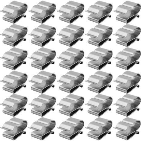 Lot de 30 Clips de cble en Acier Inoxydable pour Panneau Solaire - 6 carrés 2 Lignes (1/5)