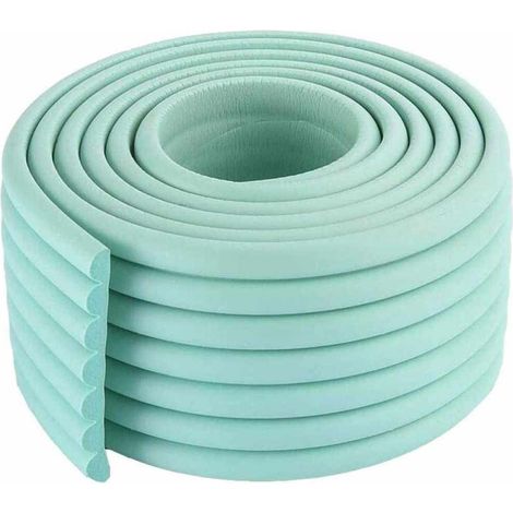 Paraspigoli per bambini a W in gomma 2 metri ritagliabile parabordi angoli protezione e sicurezza spigoli bordi (Menta