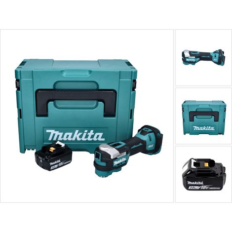 Herramienta multifunción sin cable Makita DTM 52 F1J 18 V Starlock Max Brushless + 1x batería recargable 3,0 Ah + Makpac - sin cargador