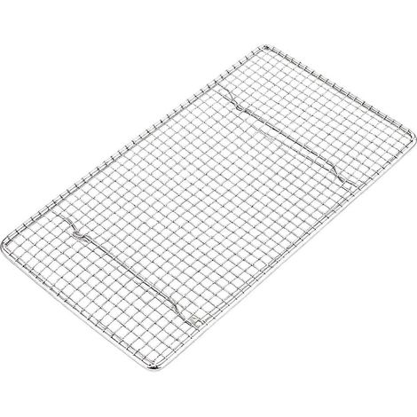 Grille à tempura japonaise fil métallique, poignée, plateau cuisson barbecue panier égouttage rectangulaire pour friture et poulet (1/5)